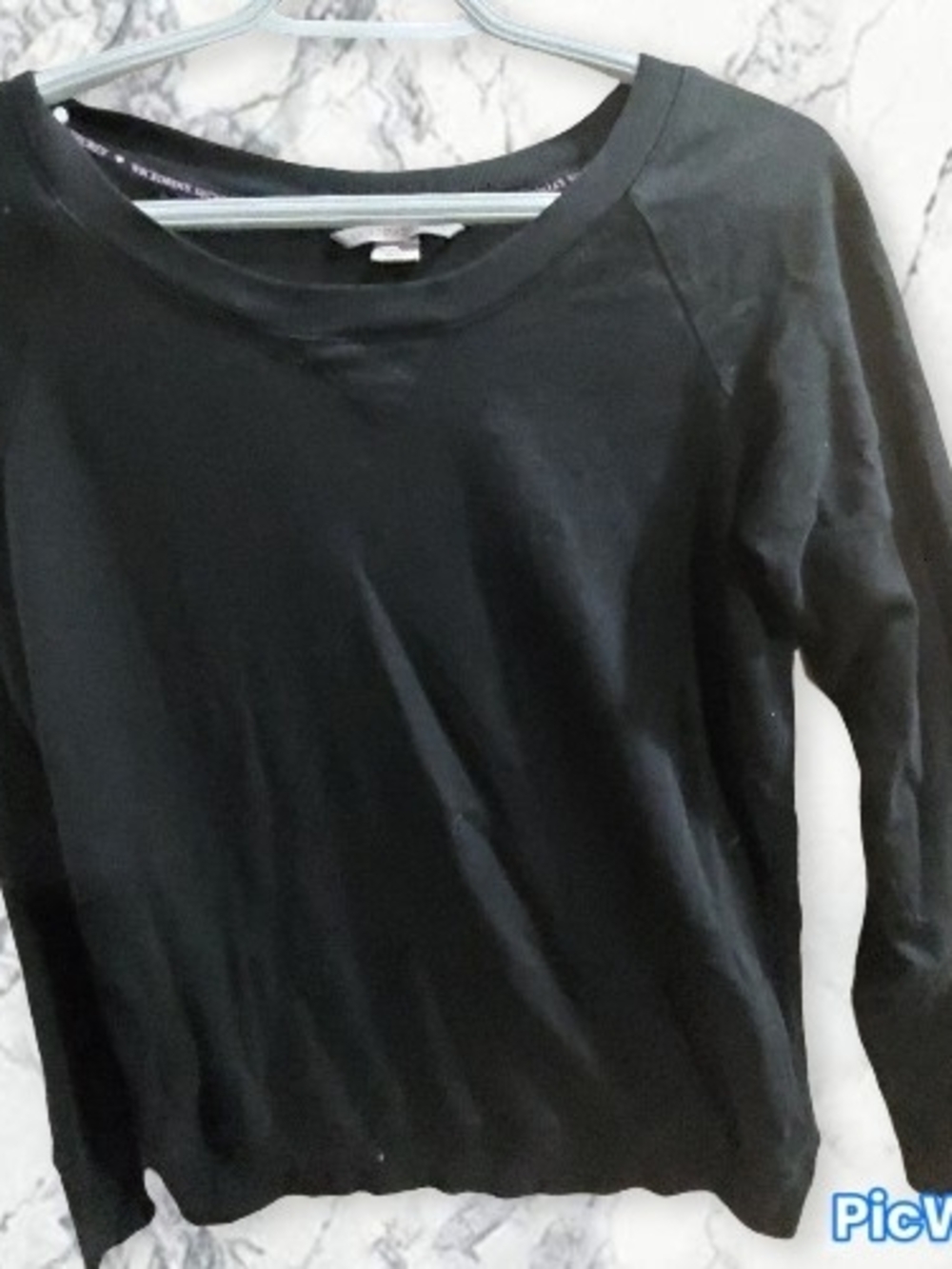 Victoria's Secret Black Long-Sleeve Crew Top